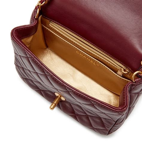 burgundy chanel purse|burgundy lambskin mini flap.